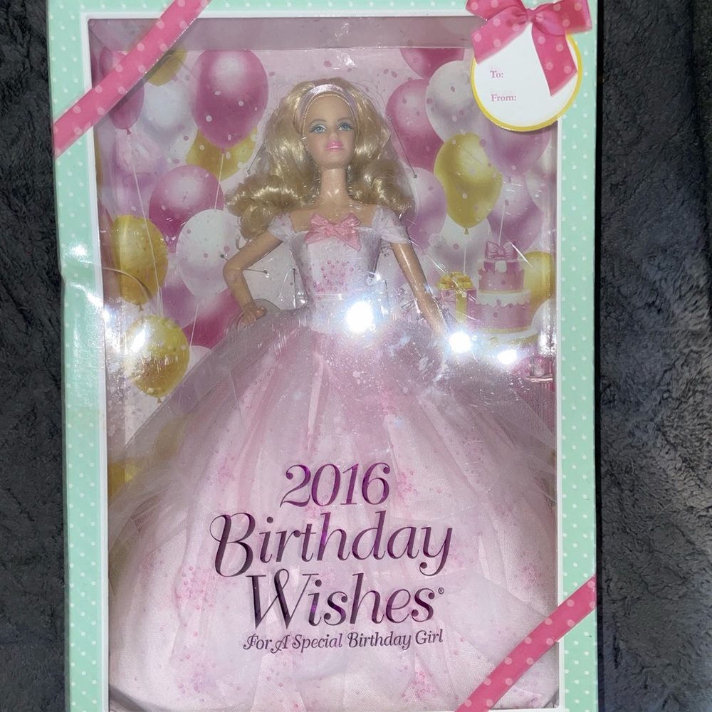 Mattel Birthday Wishes Doll - Pink and White
